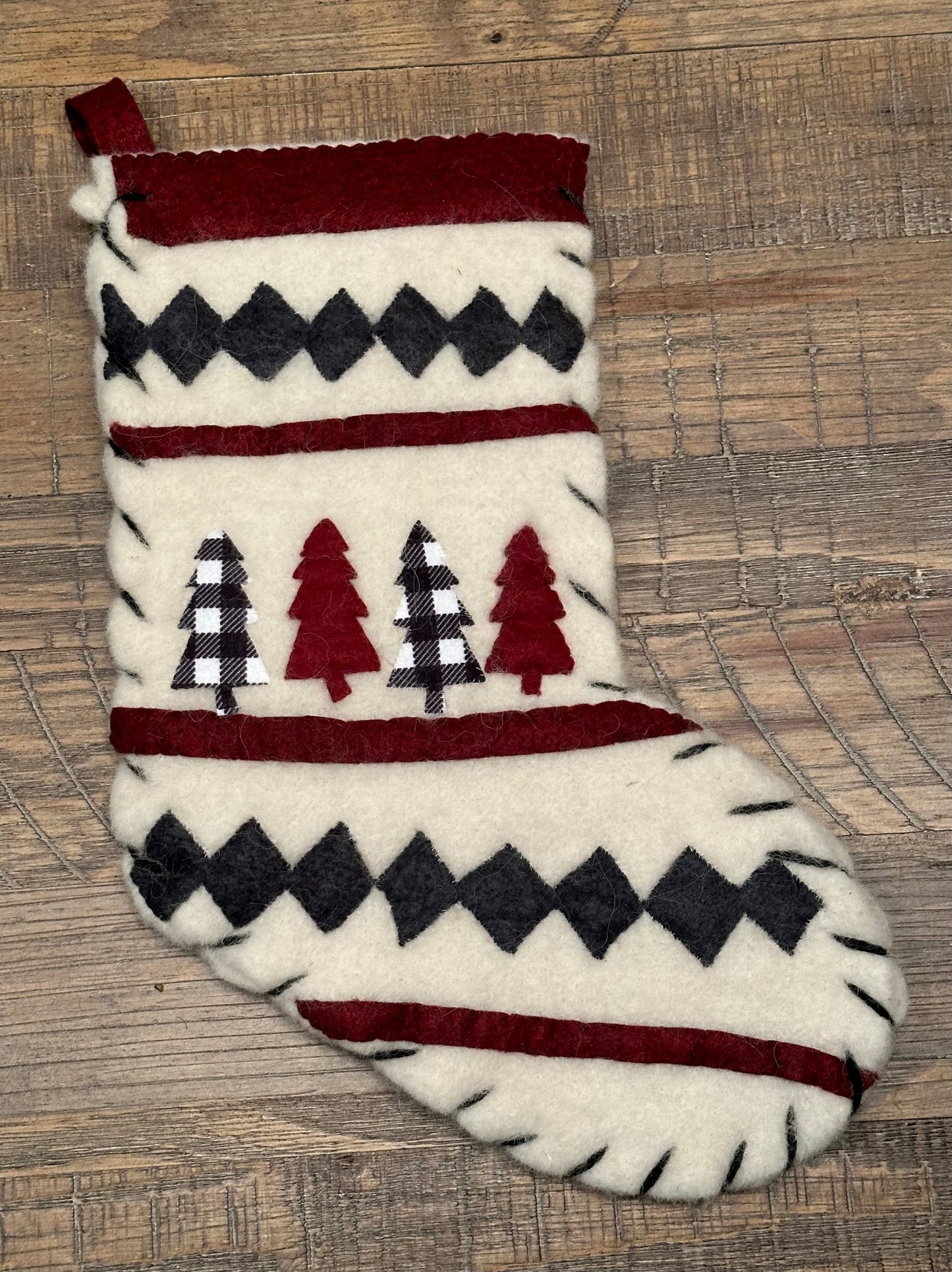Christmas Stocking-Christmas Sweater in Reds