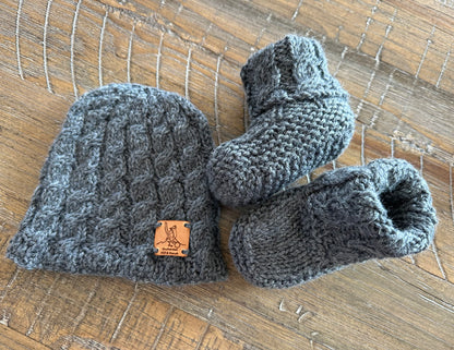 Baby Bootie and Hat Set