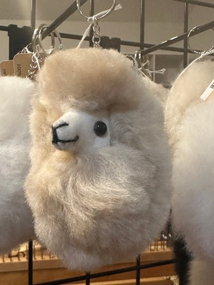 Happy Alpaca Face Key Chain