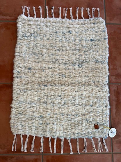 Rustic Ranch Alpaca Rug-white and blue