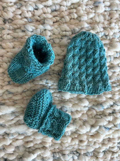 Baby Bootie and Hat Set