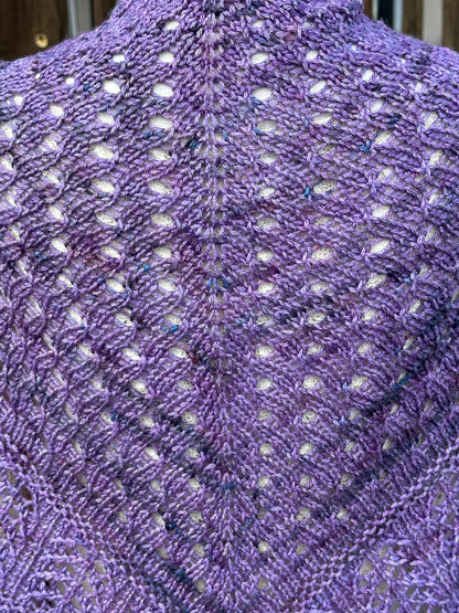 Shawl-Lace Knit Shawl-in Royal Hiccup