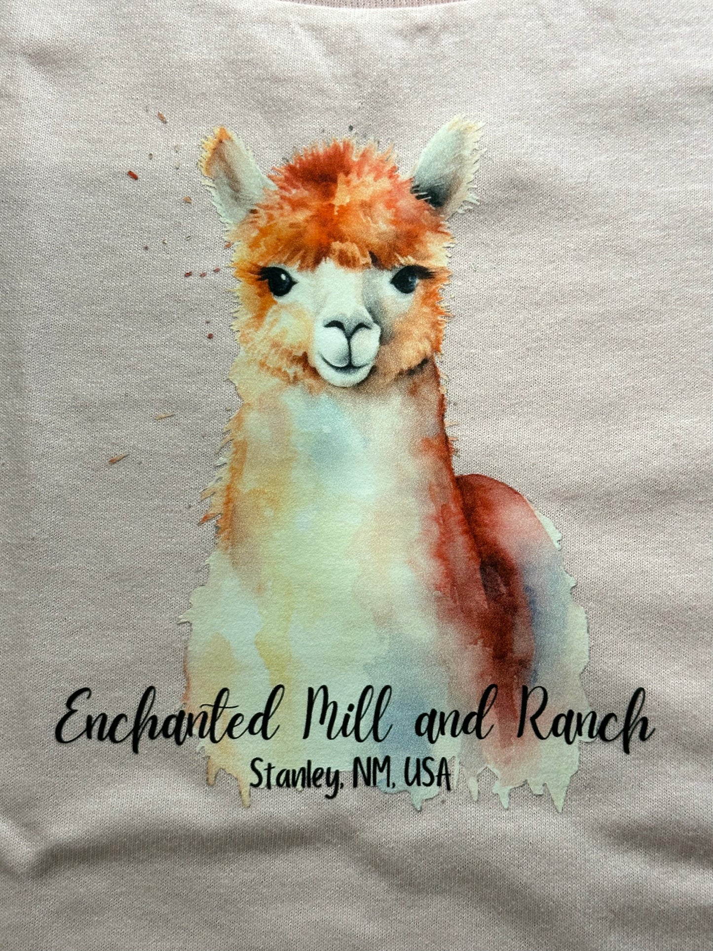 Toddler T-Shirt Watercolor Alpaca Short Sleeve