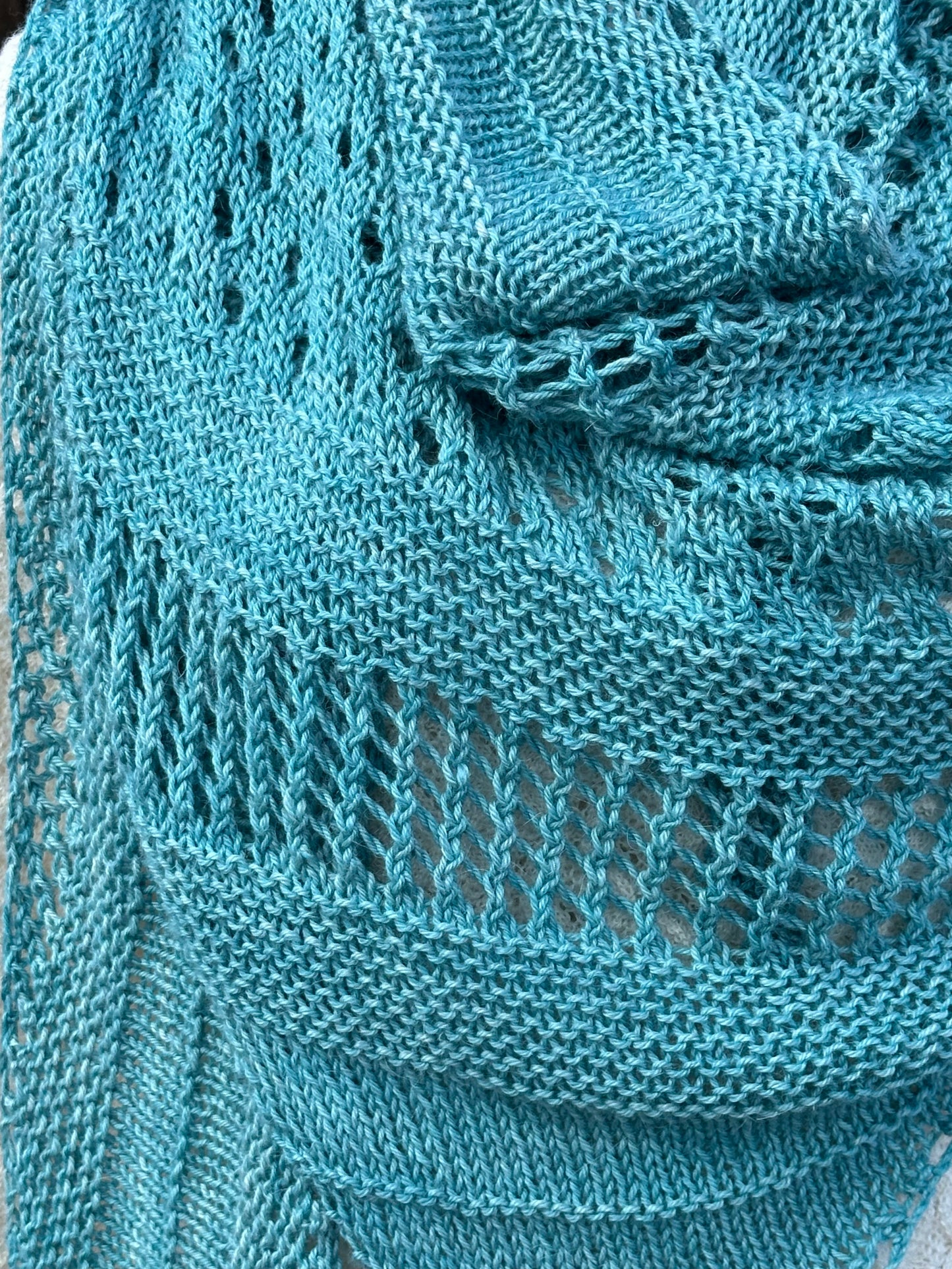 Shawl/Wrap/Lace Scarf in Turquoise