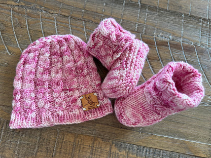 Baby Bootie and Hat Set