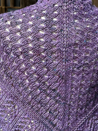 Shawl-Lace Knit Shawl-in Royal Hiccup