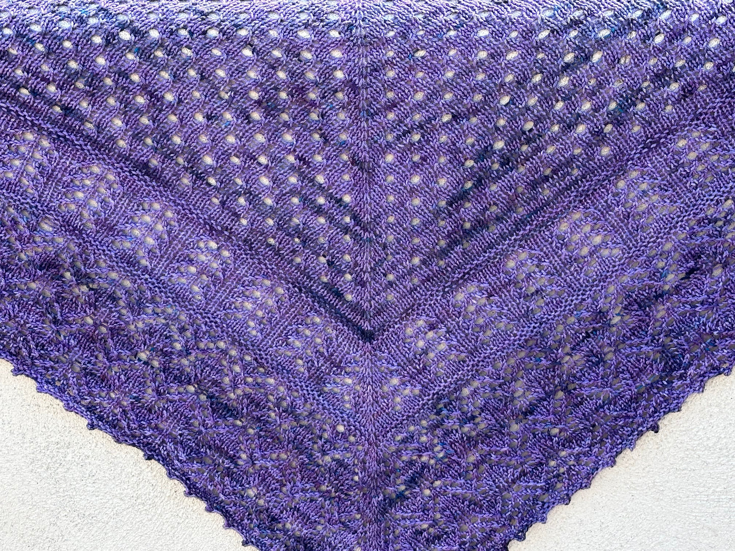 Shawl-Lace Knit Shawl-in Royal Hiccup