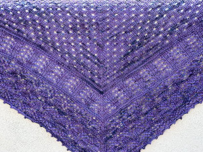 Shawl-Lace Knit Shawl-in Royal Hiccup