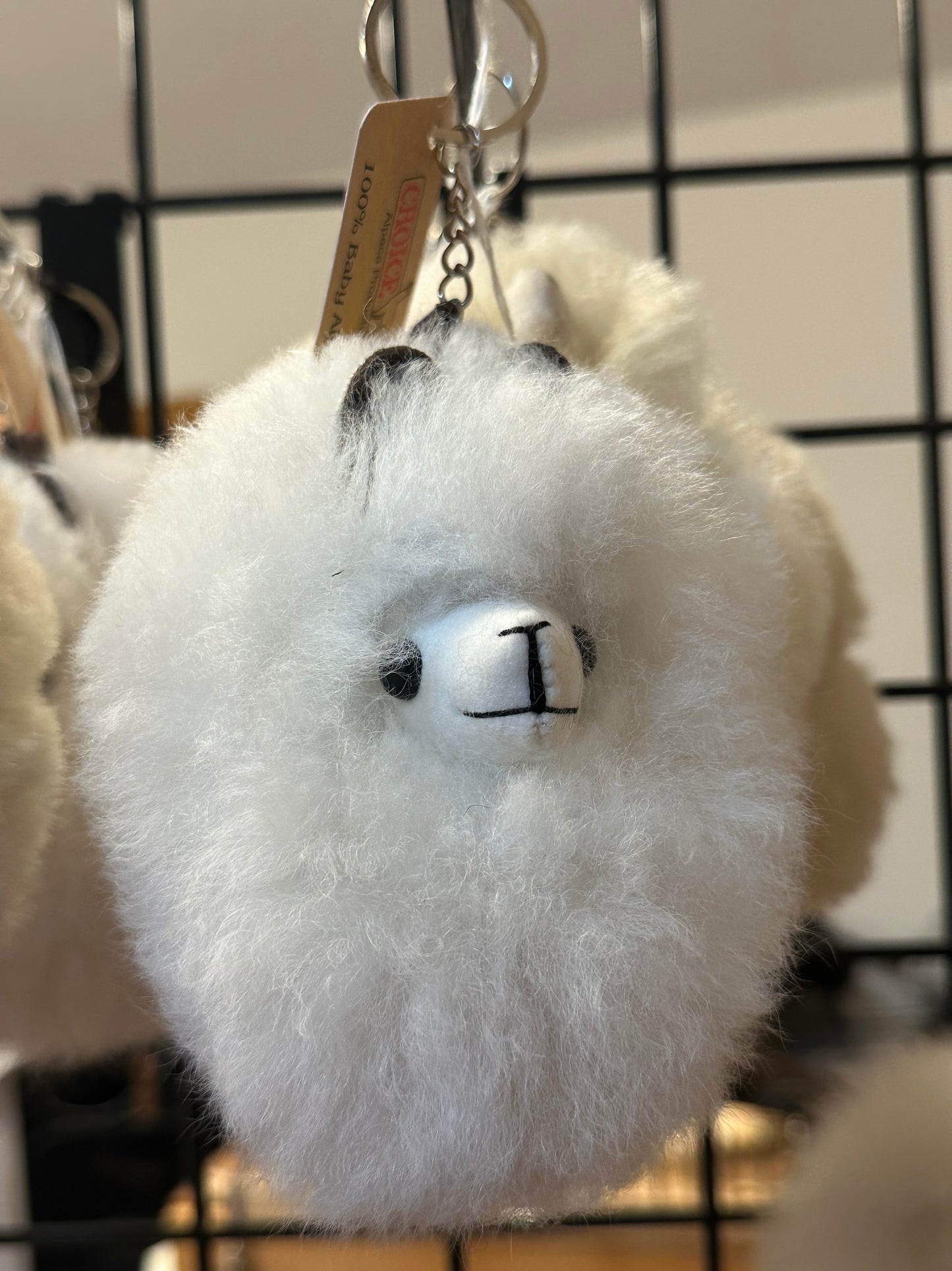 Happy Alpaca Face Key Chain