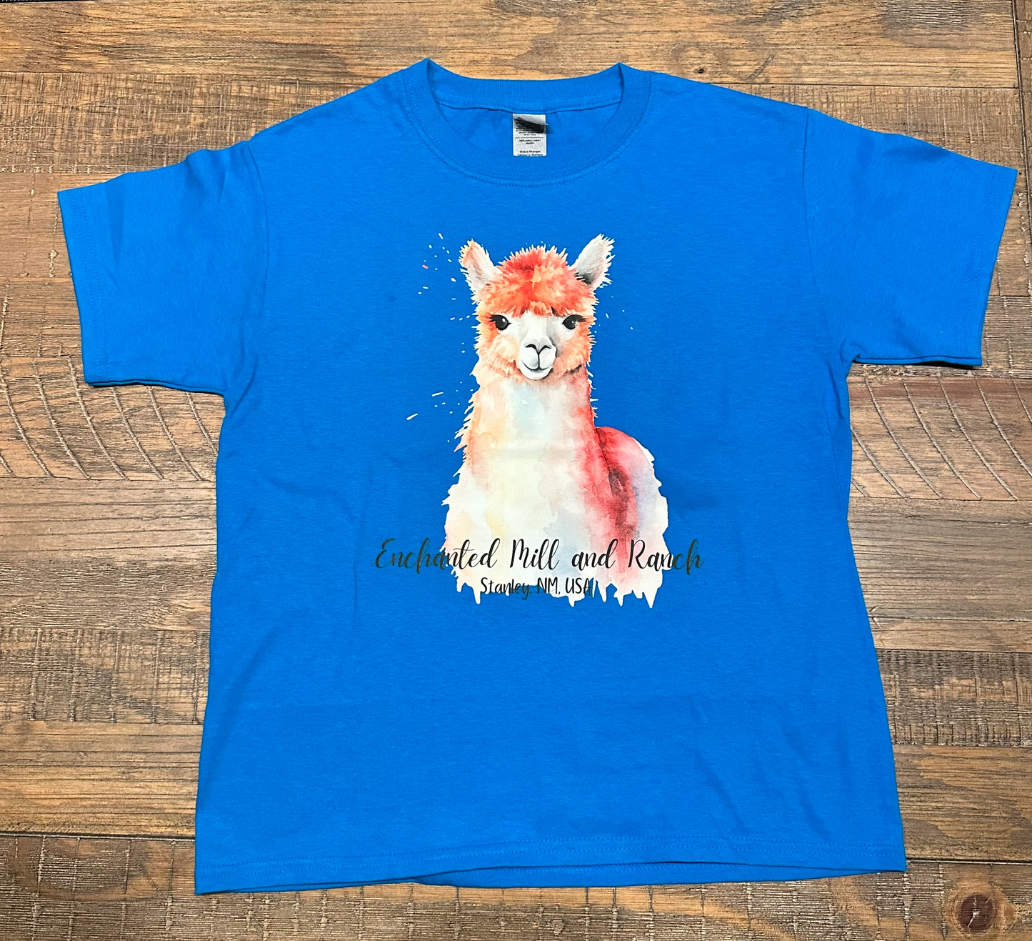 Youth T-Shirt Watercolor Alpaca Short Sleeve