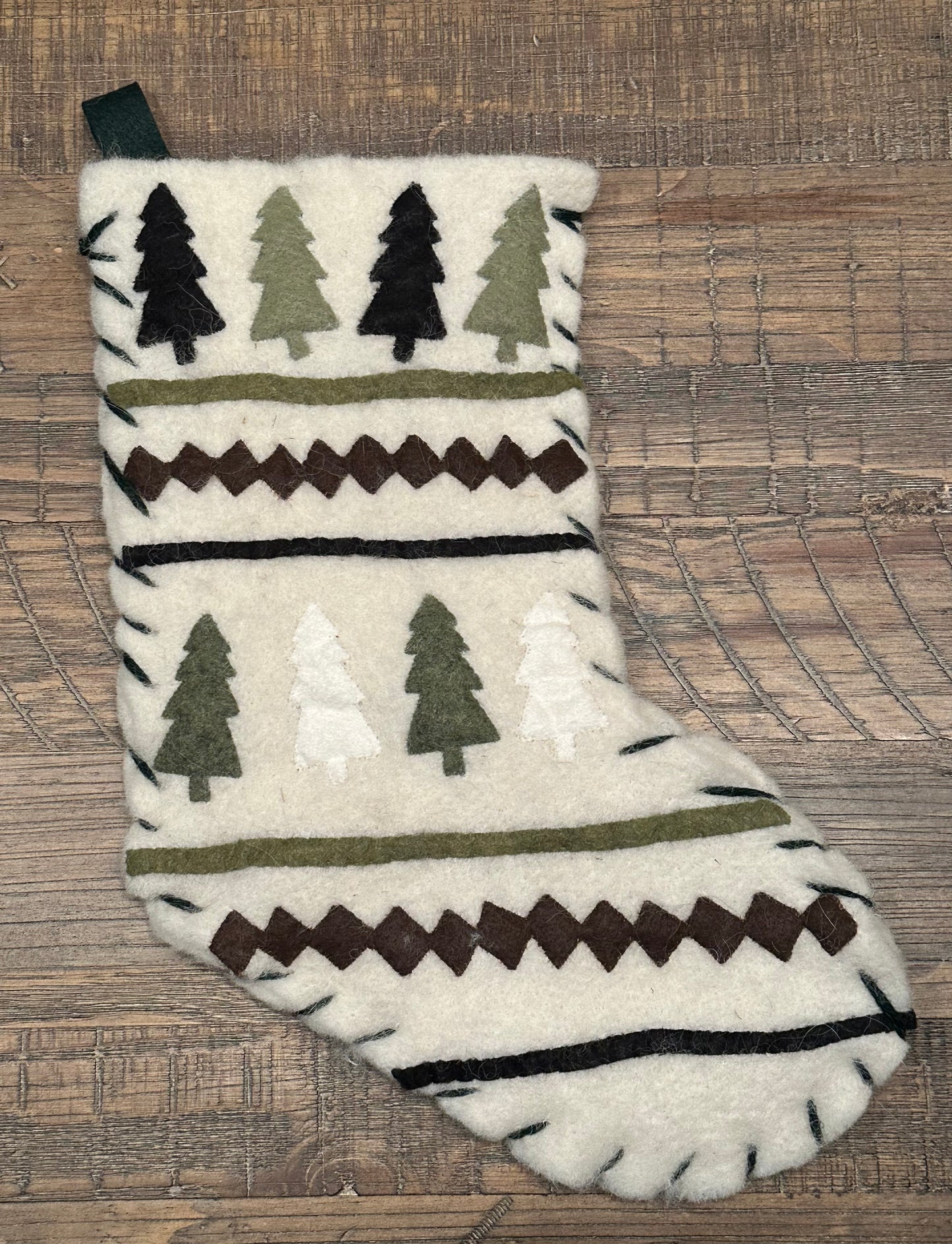 Christmas Stocking-Christmas Sweater in Greens