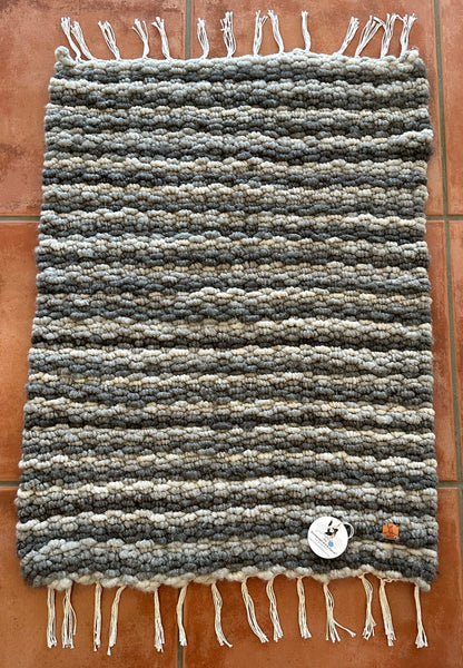 Rustic Ranch Alpaca Rug-variety of greys