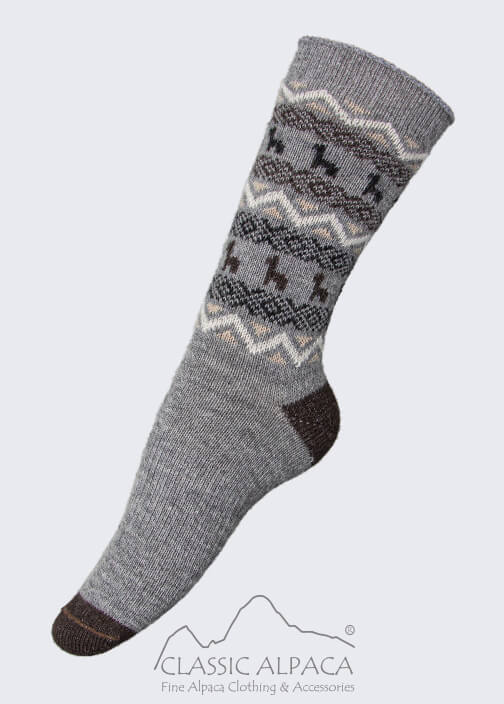 Socks-Alpaca Print Unisex Crew Socks
