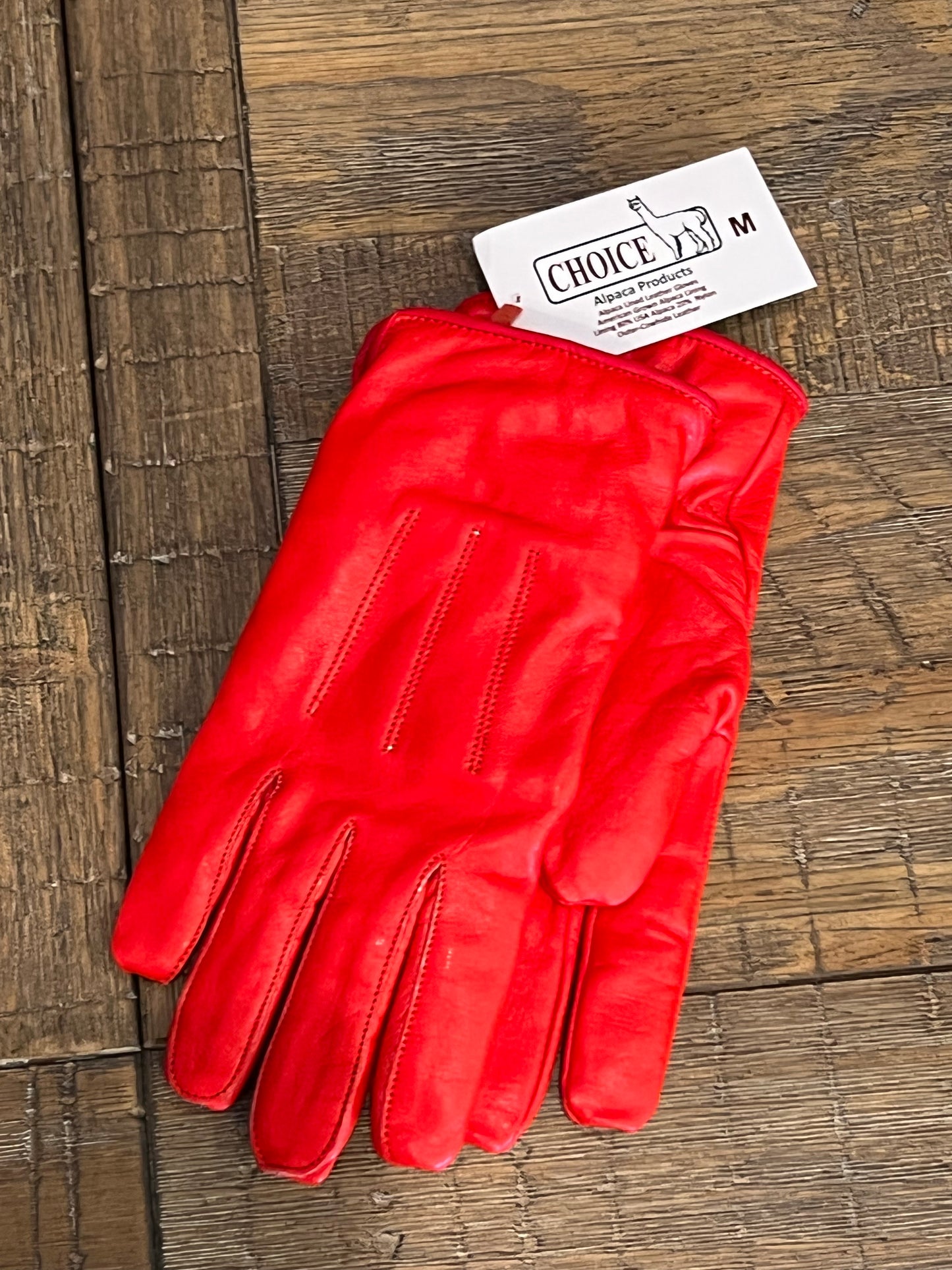 Gloves-Alpaca Knit Lined Cowhide Leather Gloves