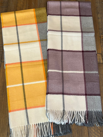 Throw-Horizontal Stripe Alpaca Throw