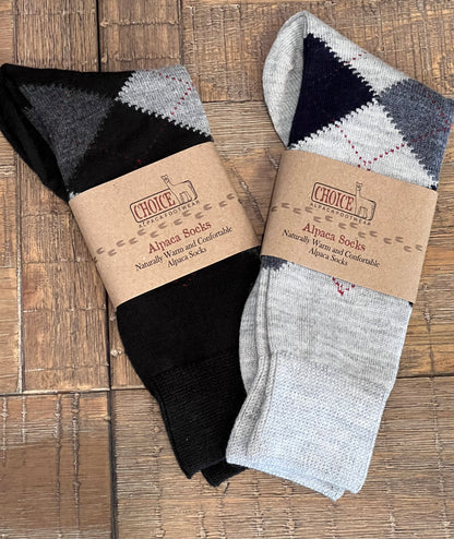 Socks-Alpaca Argyle Socks